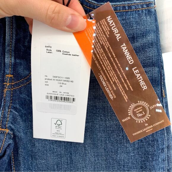NWT MOUSSY Vintage Wilbur Tapered Mid Rise Jean Blue Denim 24 - Picture 6 of 12